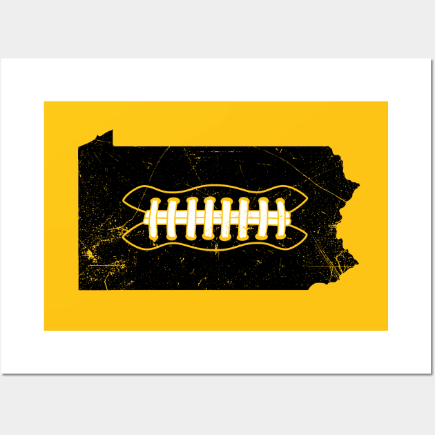 PA Football - Gold/Black Wall Art by KFig21